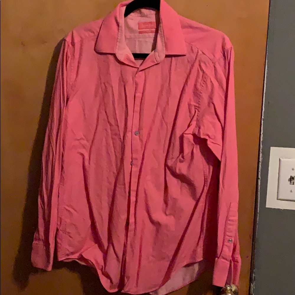Salmon colored button down - Picture 3 of 3